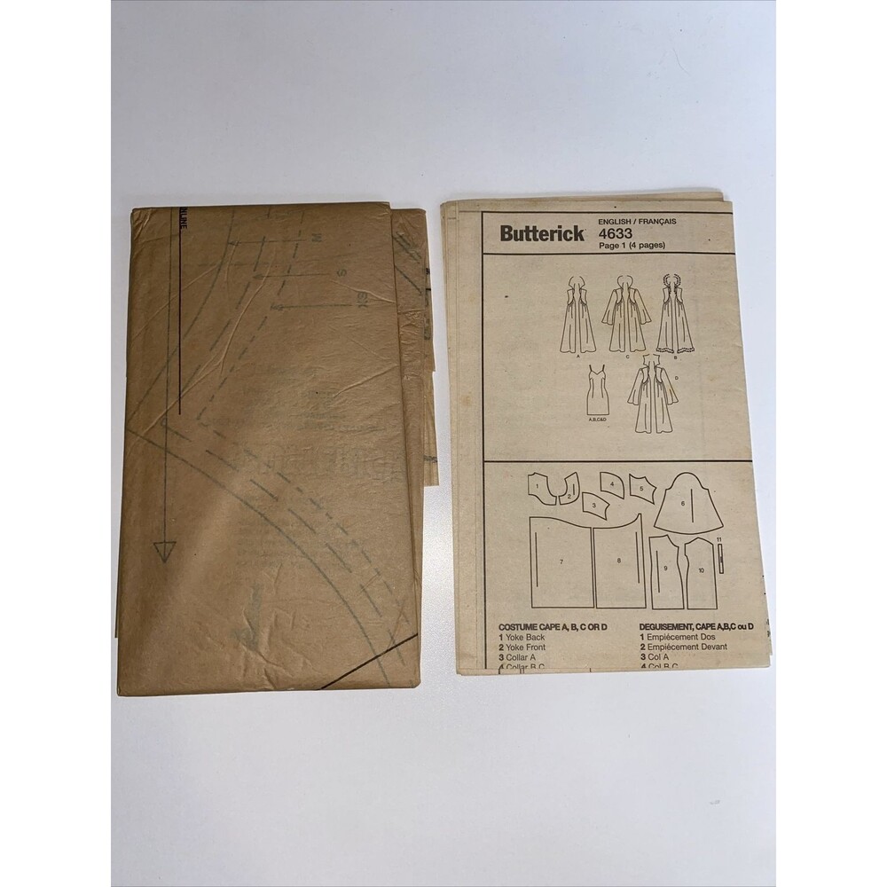 UNCUT BUTTERICK B4633 Sewing Pattern COSTUME SEXY DEVIL GOTH VAMPIRE XS S M - Picture 3 of 3